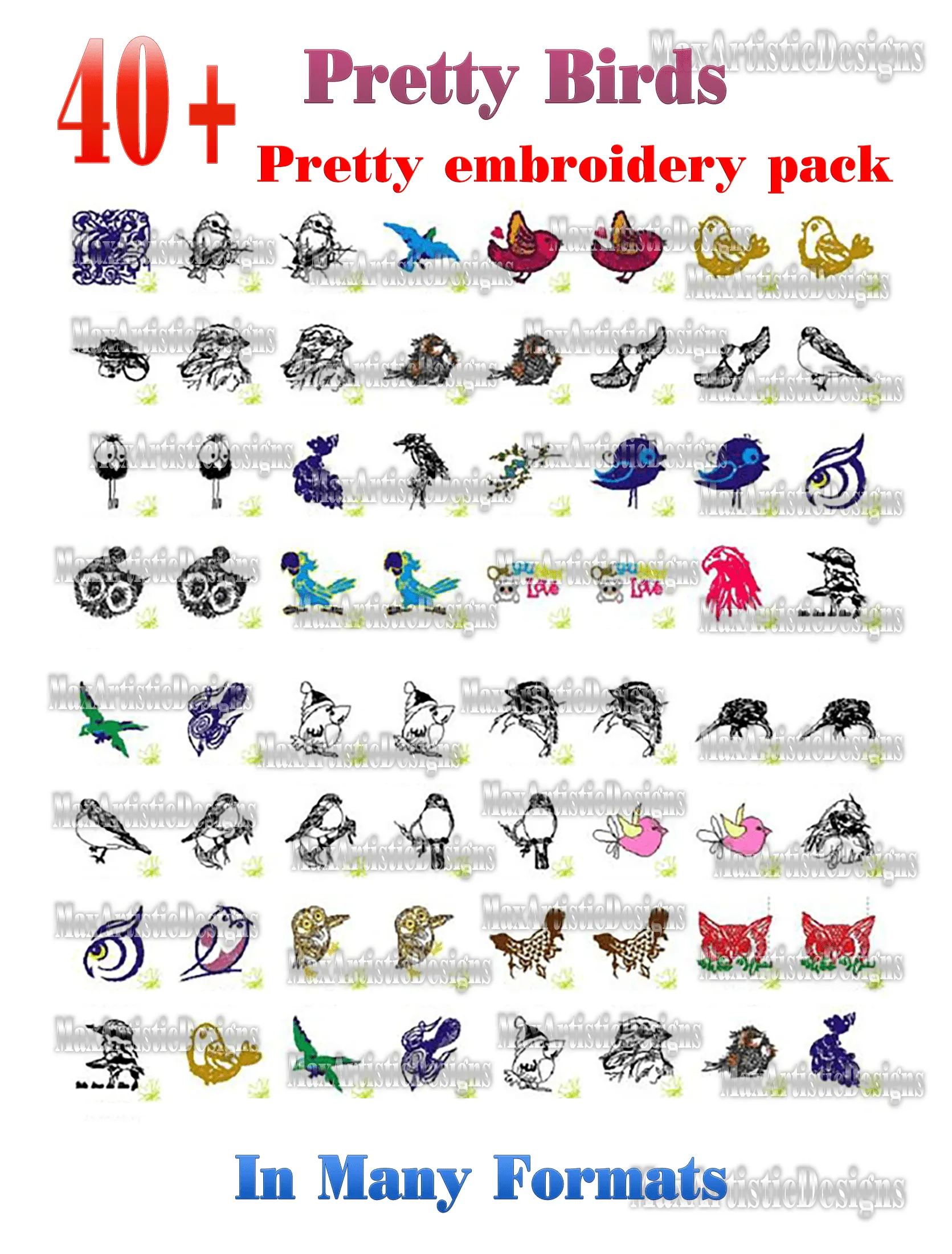 42+ ready-to-use bird embroidery design patterns in hus pes and more formats - Download - Max Artistic Designs- CNC 3D Embroidery Store 42+ ready-to-use bird embroidery design patterns in hus pes and more formats - Download - Max Artistic Designs- CNC 3D Embroidery Store