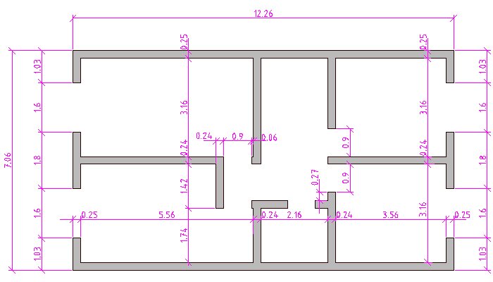 Dibujo de plano con medida - Imagui