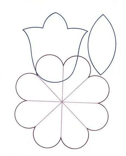 Flor con 8 petalos - Imagui