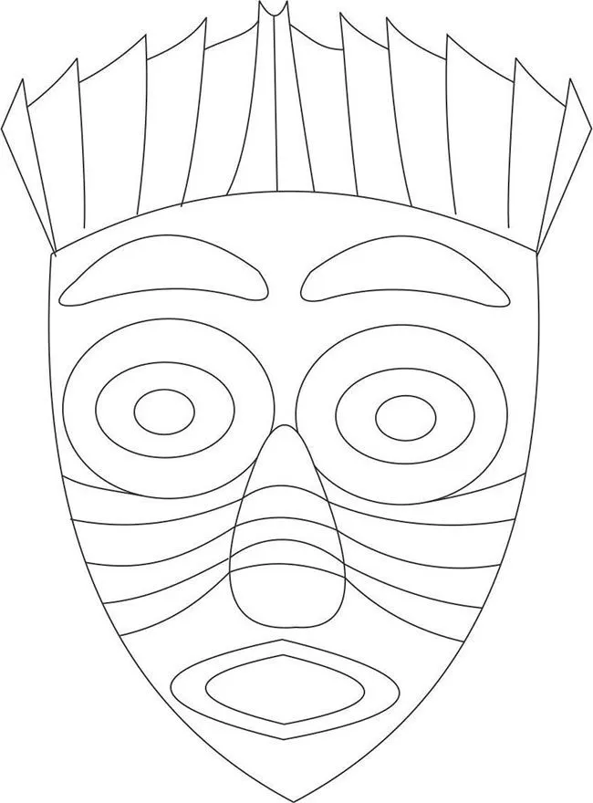 45+ Desenhos de Máscaras Africanas para Imprimir e Colorir/Pintar 45+ Desenhos de Máscaras Africanas para Imprimir e Colorir/Pintar
