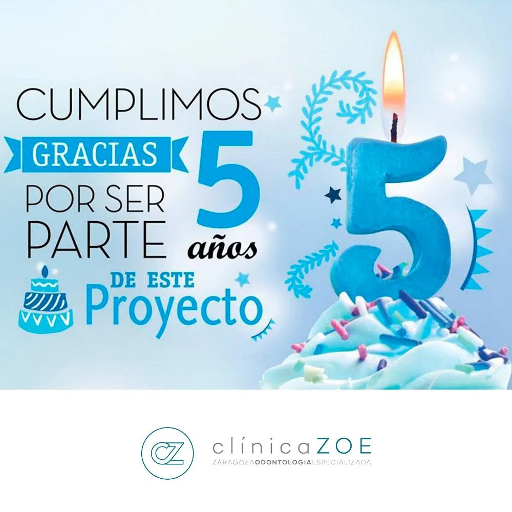 5º ANIVERSARIO Clínica ZOE Zaragoza Odontología Especializada 5º ANIVERSARIO Clínica ZOE Zaragoza Odontología Especializada