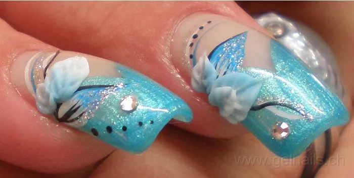 50 Diseños de Uñas con Flores en 3D - Flores Acrilicas - ε Diseños ... 50 Diseños de Uñas con Flores en 3D - Flores Acrilicas - ε Diseños ...