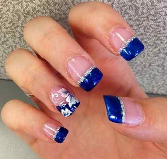 50 Ideas para pintar uñas color azul - Blue Nails | Decoración de ...