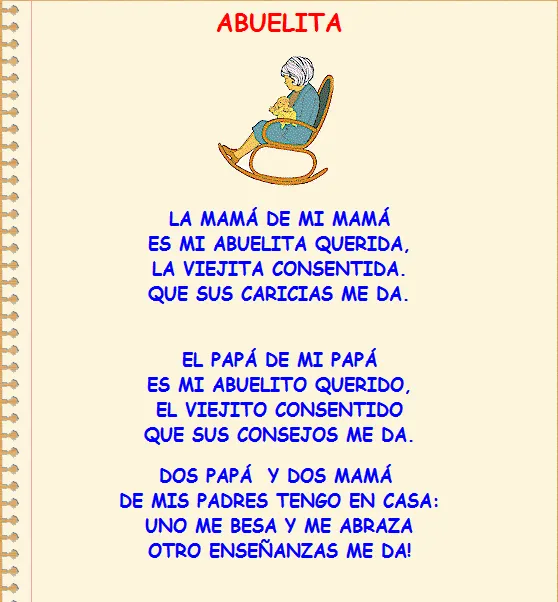 50 recursos para la educacion infantil: POESIA DE LA ABIELITA