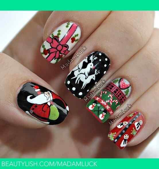 Más de 50 nuevas uñas decoradas de Navidad | Decoración de Uñas ...