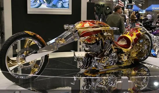$500,000 Gold-plated custom chopper | Car tuning and Modified Cars