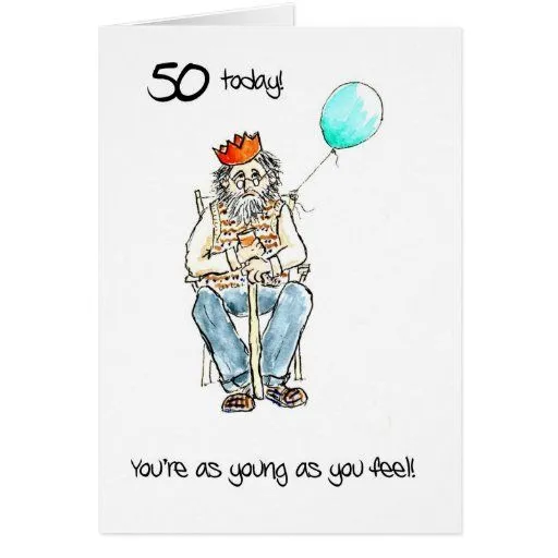 50.a tarjeta de cumpleaños alegre para un hombre | Zazzle