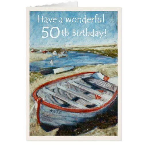 50.a tarjeta de cumpleaños del paisaje marino de Zazzle. 50.a tarjeta de cumpleaños del paisaje marino de Zazzle.