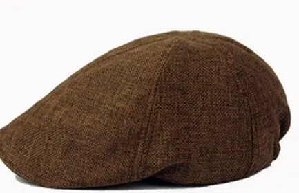 53 58 cm Men Beret Caps algodón y lino sombreros para hombre nueva ...