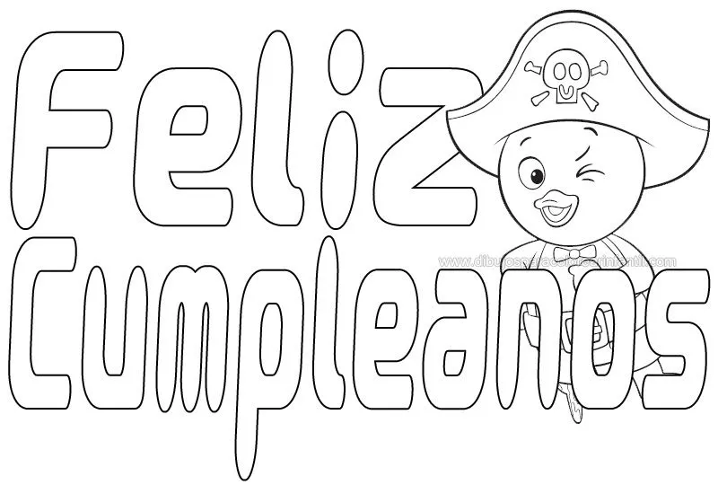 54 Tarjetas de Felíz Cumpleaños para pintar y regalar | Colorear ...