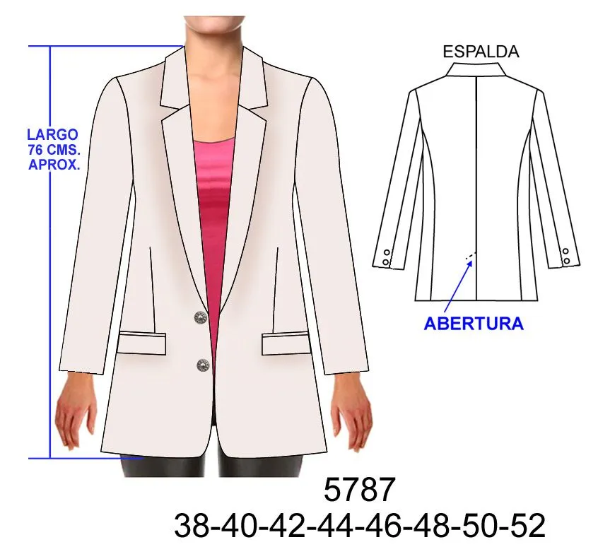 5787 BLAZER HOLGADO TIPO SACO CON SOLAPA BAJA – Moldes Para Confeccion , Moldes para ropa , Pdf Patterns , sewing patterns PDF,www. pdfpatterns.net ,pdf sewing patterns design ,Escalados de ropa ,Graduaciones , 5787 BLAZER HOLGADO TIPO SACO CON SOLAPA BAJA – Moldes Para Confeccion , Moldes para ropa , Pdf Patterns , sewing patterns PDF,www. pdfpatterns.net ,pdf sewing patterns design ,Escalados de ropa ,Graduaciones ,