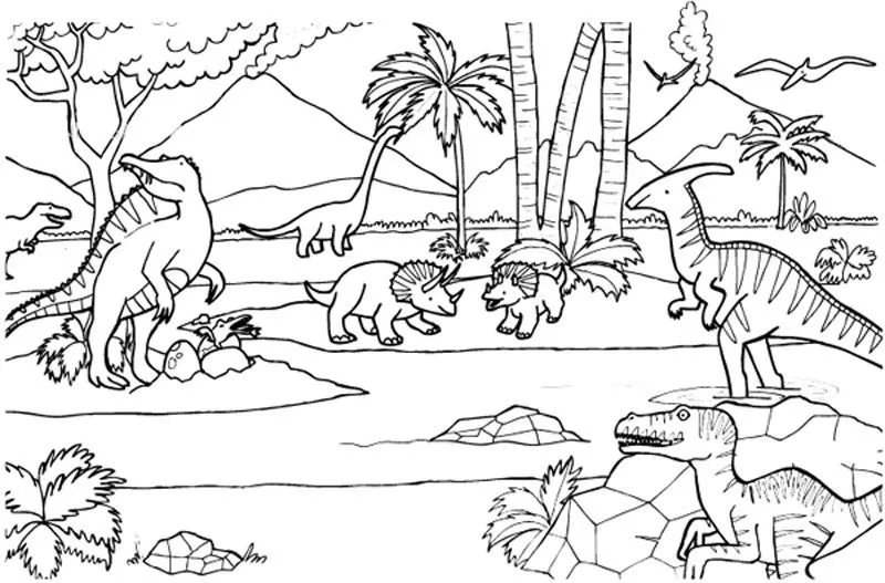 58 dinosaurios para colorear y pintar: Descargar e imprimir ...