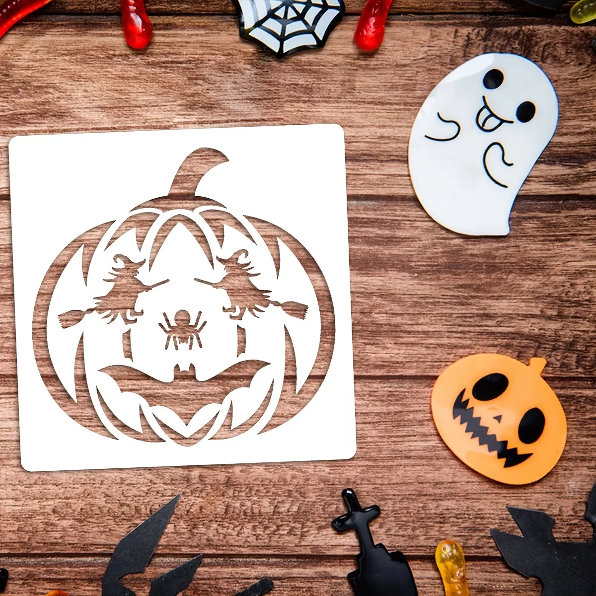 5.9x5.9 Pulgadas Plantillas Con Forma De Calabaza Y Bruja Para Halloween,  Reutilizables Para Dibujar Y Pintar En Paredes De Patio, Cemento, Pisos De  Baño Y Muebles - Arte Y Manualidades - Temu Mexico