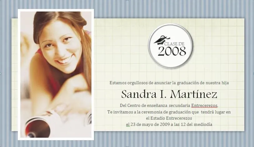 Texto tarjeta graduación - Imagui
