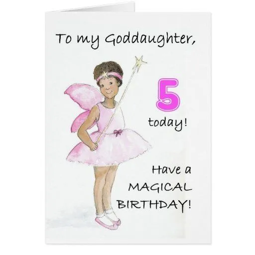 5to Tarjeta de cumpleaños para una ahijada | Zazzle 5to Tarjeta de cumpleaños para una ahijada | Zazzle