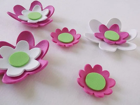 6- 3d foam flowers ideal for foam crafts, fofuchas and more | Foam ... 6- 3d foam flowers ideal for foam crafts, fofuchas and more | Foam ...