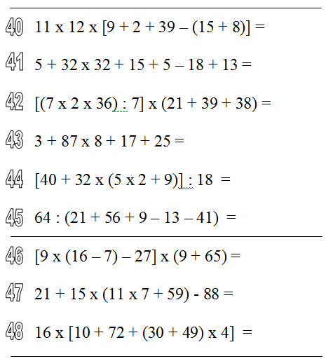De 5 y 6: Operaciones combinadas