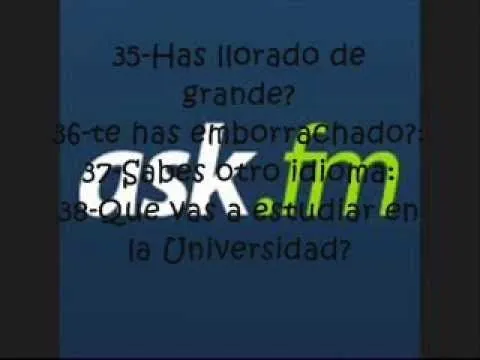 60 Preguntas para Ask.fm - YouTube