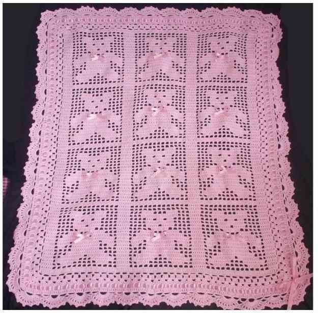 Puntos crochet para colchas bebé - Imagui