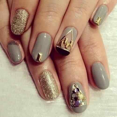 65 Ideas para pintar uñas de color dorado u oro - Golden Nails ...