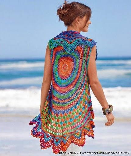 684 Patrón de Chaleco Redondo a Crochet ~ Patrones de Crochet y ... 684 Patrón de Chaleco Redondo a Crochet ~ Patrones de Crochet y ...