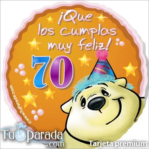 70 Años, Cumpleaños para cada edad, tarjetas