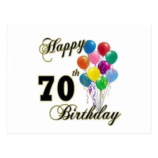 70.os regalos de cumpleaños y ropa felices del postal | Zazzle 70.os regalos de cumpleaños y ropa felices del postal | Zazzle