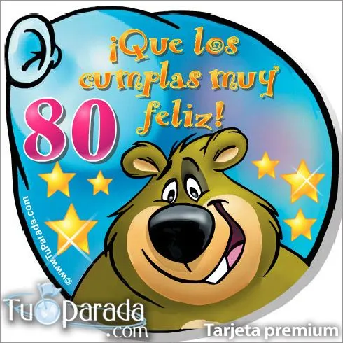 80 Años - Cumpleaños para cada edad, enviar tarjeta 80 Años - Cumpleaños para cada edad, enviar tarjeta