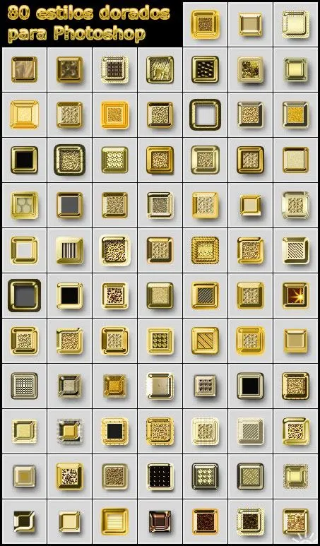 80 estilos dorados para Adobe Photoshop | ZaRQuN.com - Blog sobre ...