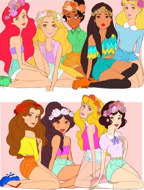 869. Las princesas again | Rojo mandarina