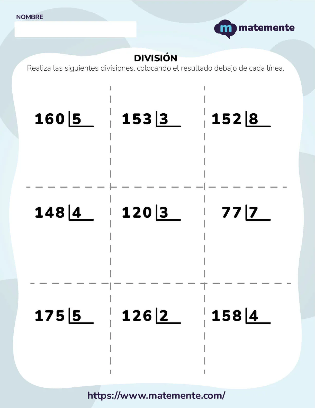 90 Ejercicios de divisiones para cuarto grado ¡Imprimir! 90 Ejercicios de divisiones para cuarto grado ¡Imprimir!