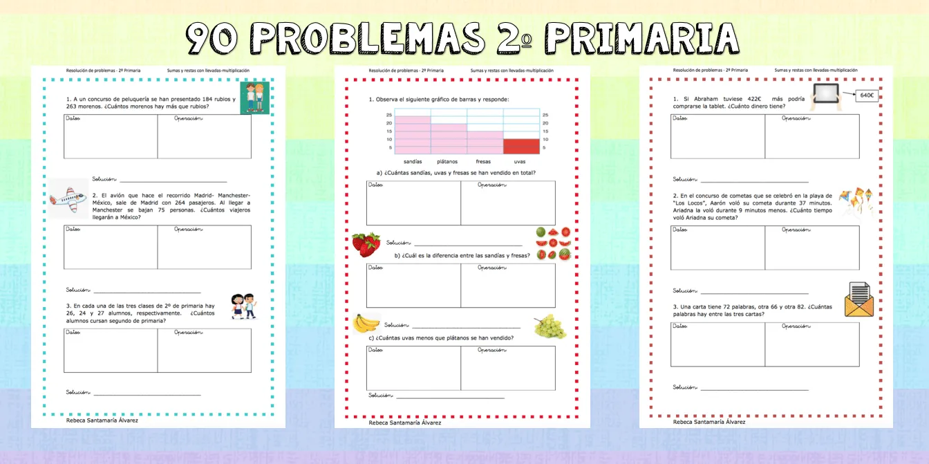 90 problemas para 2º de primaria SEGUNDA ENTREGA 90 problemas para 2º de primaria SEGUNDA ENTREGA
