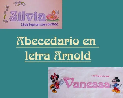 ABC Letra Arnold - Hilos para Bordar (DMC, Rosace, Anchor, Panda ...