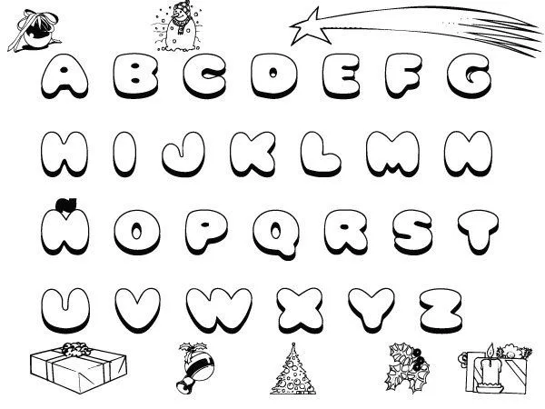 Abecedario para pintar para niños - Imagui