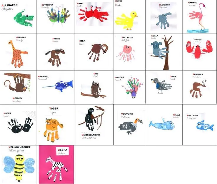 ABECEDARIO DE ANIMALES EN INGLÉS CON HUELLAS DE PIES Y MANOS. http ... ABECEDARIO DE ANIMALES EN INGLÉS CON HUELLAS DE PIES Y MANOS. http ...