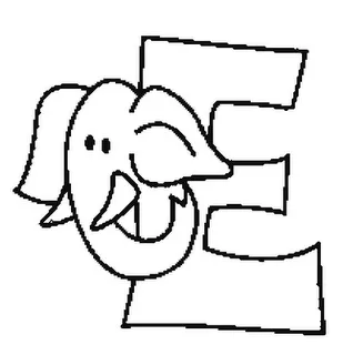 Abecedario de Animales Letra E Para Colorear - Dibujos para ...
