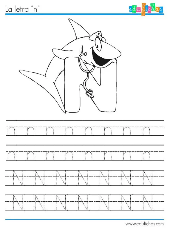 Abecedario de los animales. La letra N http://www.edufichas.com ... Abecedario de los animales. La letra N http://www.edufichas.com ...
