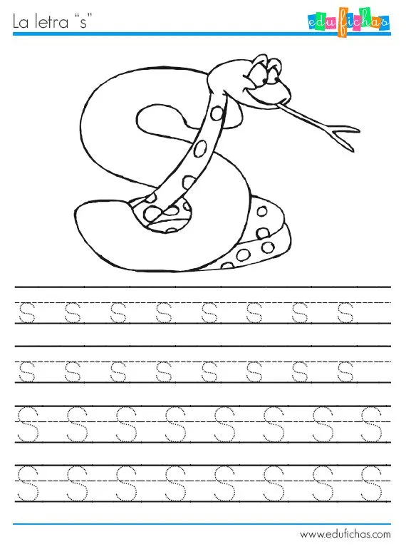 Abecedario de los animales. La letra S http://www.edufichas.com ... Abecedario de los animales. La letra S http://www.edufichas.com ...