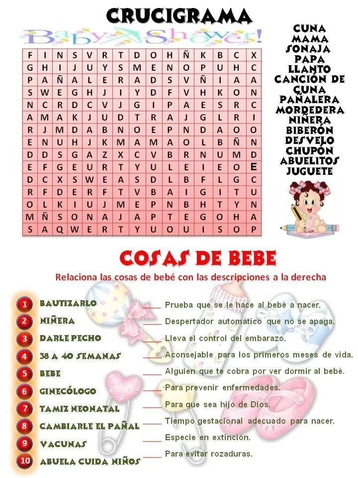 mis pequeñas manualidades: mas juegos para baby shower mis pequeñas manualidades: mas juegos para baby shower