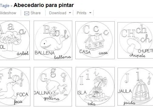 Abecedario para colorear