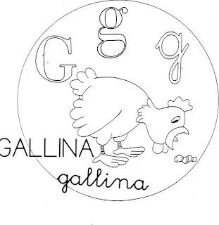 ABECEDARIO PARA COLOREAR-LETRA G : ACTIVIDADES PARA NIÑOS