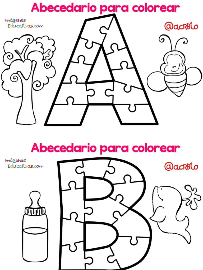 Abecedario para Colorear PDF | PDF