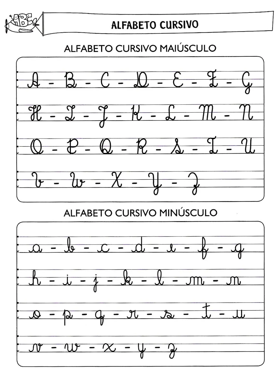 Abecedario Cursivas 44 Cms Pictures