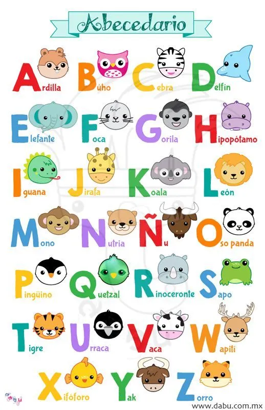 Abecedario en español con animalitos // Spanish alphabet with ... Abecedario en español con animalitos // Spanish alphabet with ...