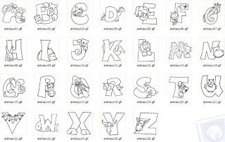 Abecedario en español con imagenes para colorear - Imagui