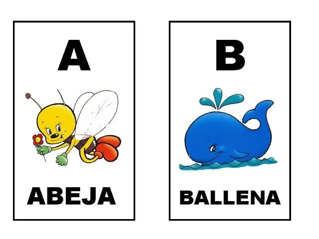 Abecedario español con palabras | Abecedario | Pinterest
