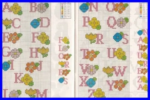 Abecedario con flores - Imagui