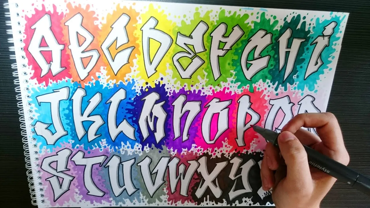 Abecedario en graffiti con todas las letras - YouTube