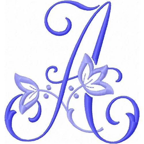 ABECEDARIO CON IMAGENES: ALFABETO CON BORDADO DE FLOR AZUL ABECEDARIO CON IMAGENES: ALFABETO CON BORDADO DE FLOR AZUL