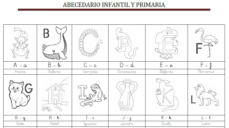 abecedario para colorear « MAESTROAJEDREZ